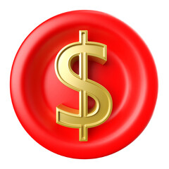 Obraz premium Dollar Symbol Sign 3D Render