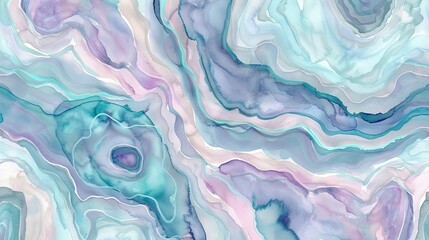 Obraz premium Blue and purple marbled wallpaper featuring swirling patterns in rich hues, creating a vibrant and modern interior decor