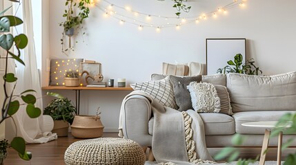 Living Room，Scandinavian, 