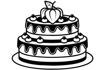  common cake  decoration with vector illustration 
