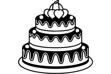  common cake  decoration with vector illustration 