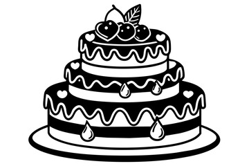  common cake  decoration with vector illustration 