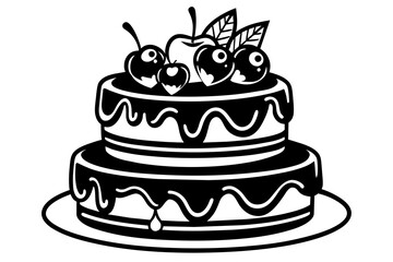  common cake  decoration with vector illustration 