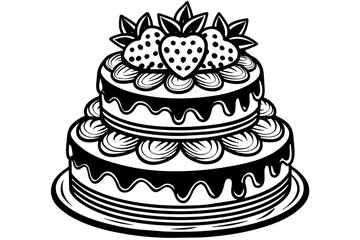  common cake  decoration with vector illustration 