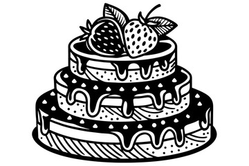  common cake  decoration with vector illustration 