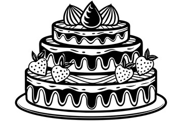  common cake  decoration with vector illustration 
