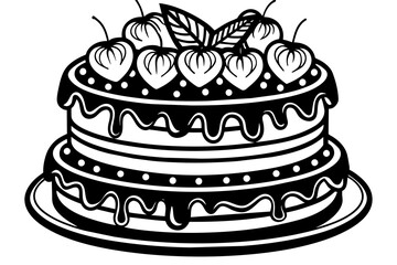  common cake  decoration with vector illustration 