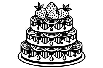  common cake  decoration with vector illustration 