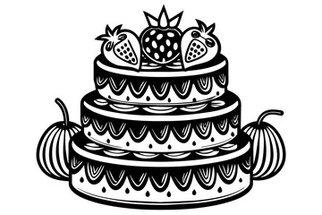  common cake  decoration with vector illustration 