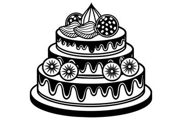  common cake  decoration with vector illustration 
