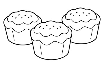 three-pound-cake-on-white-background with vector illustration