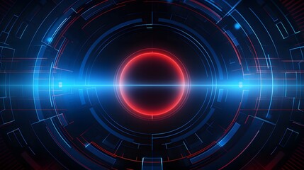 Fototapeta premium red and blue Abstract technology background circles digital hi-tech technology design background. concept innovation. vector illustration