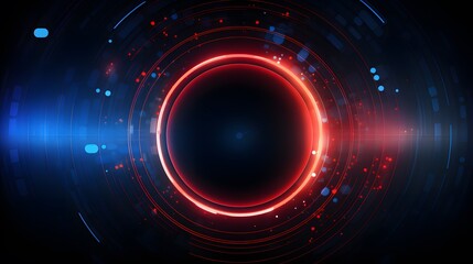 Fototapeta premium red and blue Abstract technology background circles digital hi-tech technology design background. concept innovation. vector illustration