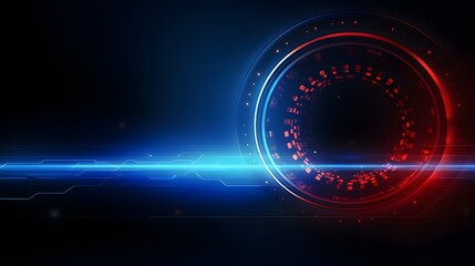 
red and blue Abstract technology background circles digital hi-tech technology design background. concept innovation. vector illustration