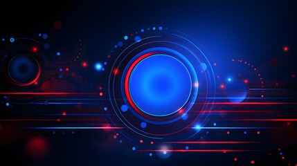 
red and blue Abstract technology background circles digital hi-tech technology design background. concept innovation. vector illustration