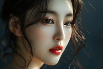 Fototapeta premium beautiful korean girl portrait with glass skin