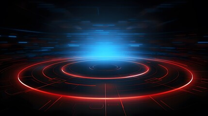 
red and blue Abstract technology background circles digital hi-tech technology design background. concept innovation. vector illustration