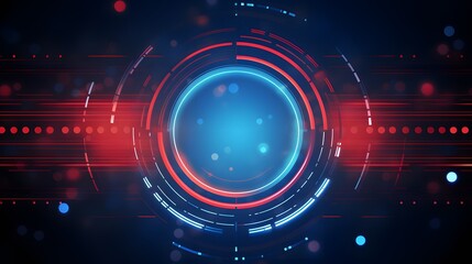 
red and blue Abstract technology background circles digital hi-tech technology design background. concept innovation. vector illustration