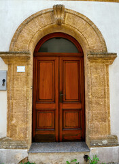 ancient portals in the historic center of patù salento italy