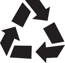 simple vector recycling icon