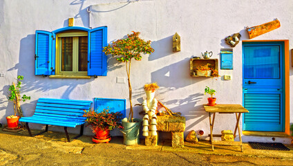 picturesque houses in the historic center of patù salento italy