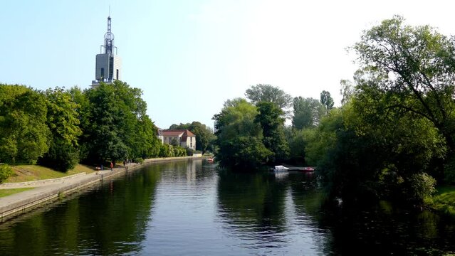 Castle road 31, Potsdam, Germany. Havel River
