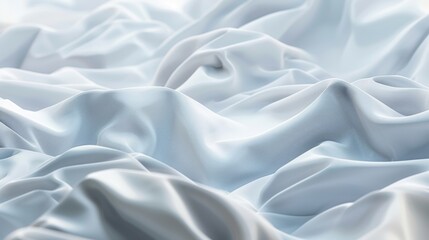 Serene Blue Silk Fabric Texture in Soft Light