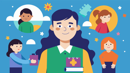 A director with dyslexia uses innovative visuals and storytelling techniques to portray the challenges of living with a learning disability in a. Vector illustration