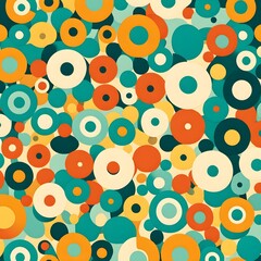 Fototapeta premium Retro Geometric Seamless Pattern