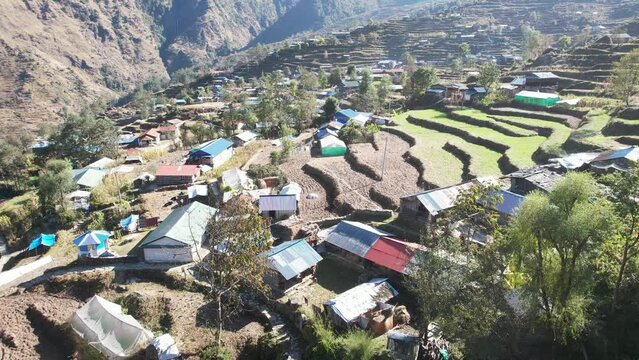 Tipling Village, Ruby Valley, Dhading drone shot by Sandesh Chaudhary