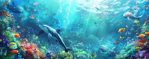 Explore a dreamy underwater world with a surreal twist! Craft vivid scenes of marine life with bewildering camera perspectives, turning ordinary into extraordinary