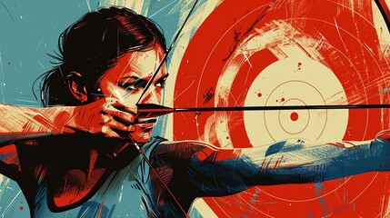 modern design of an archery themed 