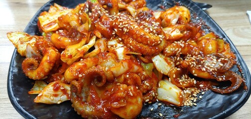 Stir-fried Octopus and vegetable