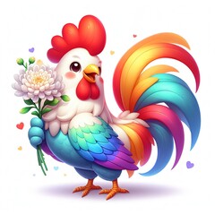 Fototapeta premium colorful roosters