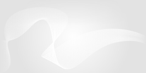Dot white gray wave light technology texture background. Abstract big data digital concept