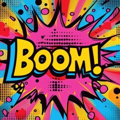 boom illustration graffiti, pop art explosion