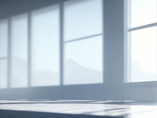 room with window and curtains