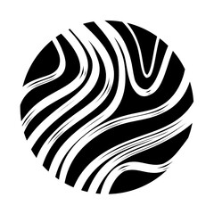 Geometric abstract round ellement