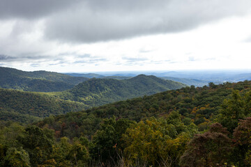 Great Smoky Mountains with low clouds