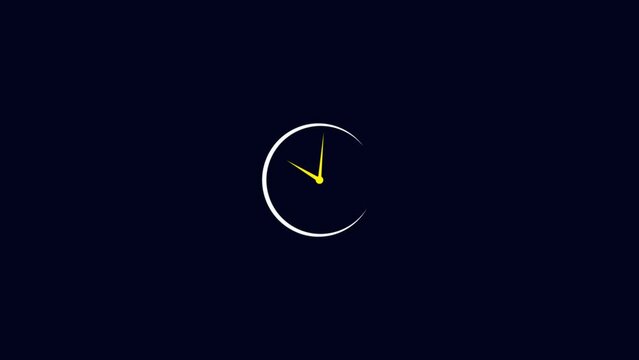 Analog clock spinning animation