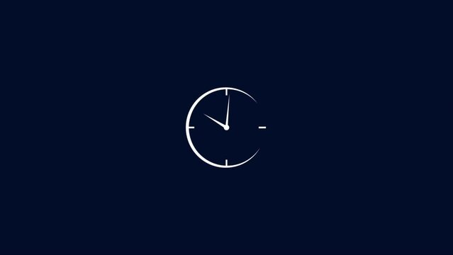 Analog clock spinning animation