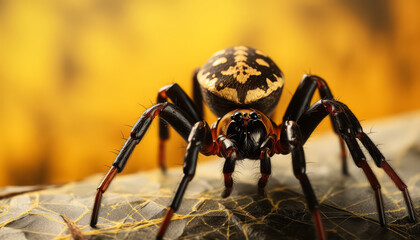 A spider is standing on a rock - Powered by Adobe