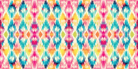 Seamless batik pattern,Seamless tribal batik pattern,and Seamless colorful pattern resemble ethnic boho, Aztec,and ikat styles.designed for use in wallpaper,fabric,curtain,carpet,Batik Embroidery