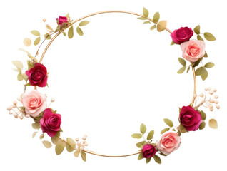 Fototapeta premium PNG Flower rose jewelry wreath.