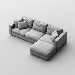 grey sofa top view