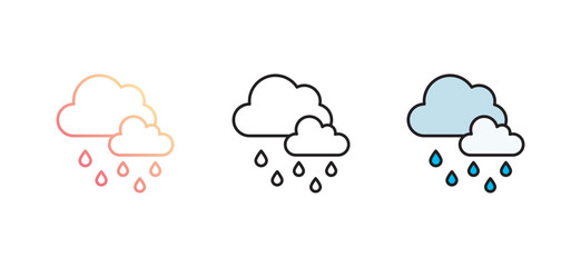 Rain icon design with white background stock illustration