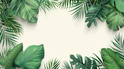 illustration of leafy plants on a isolated background