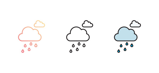 Obraz premium Rainy icon design with white background stock illustration