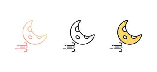 Windy icon design with white background stock illustration