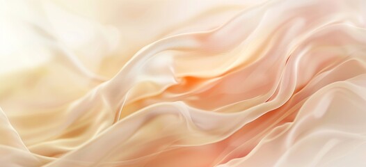  A closeup of the soft, rounded edges and delicate curves on an abstract background with a subtle gradient from light pink to peachy beige, creating a dreamlike atmosphere